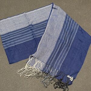 Elegant Blue and White Scarf